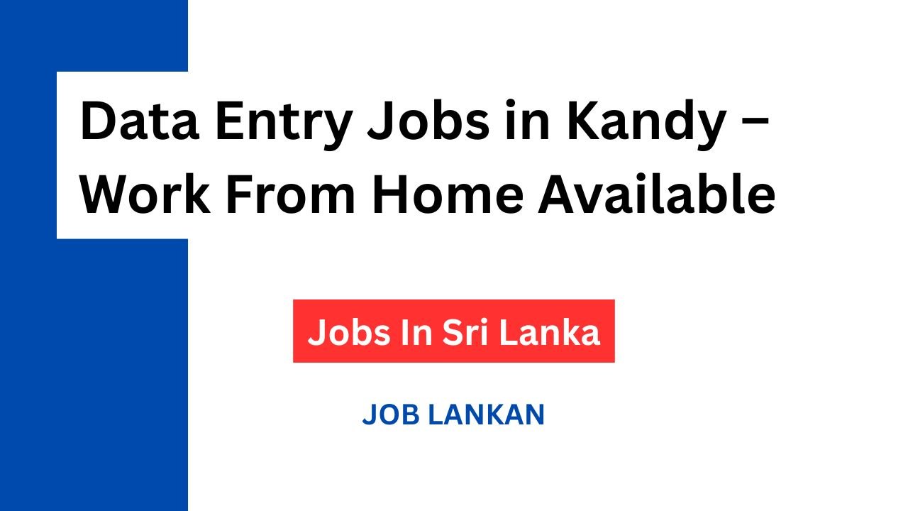 Data Entry Jobs in Kandy – Work From Home Available